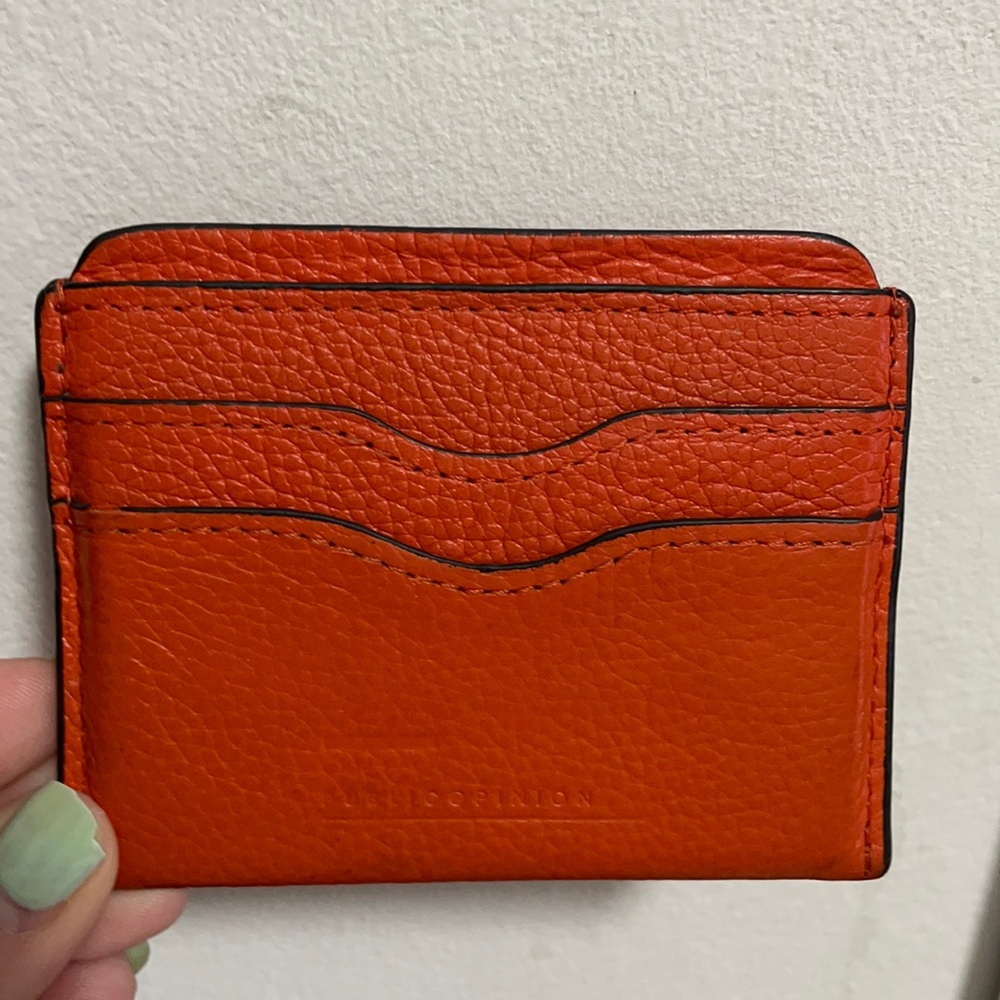 Orange card holder wallet